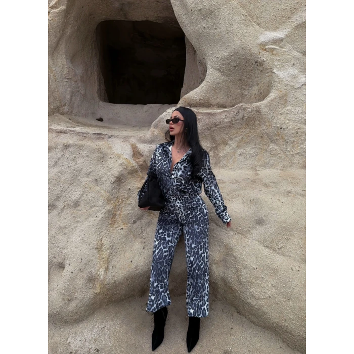 Kamuflaj Desen Gömlekli İkili Takım