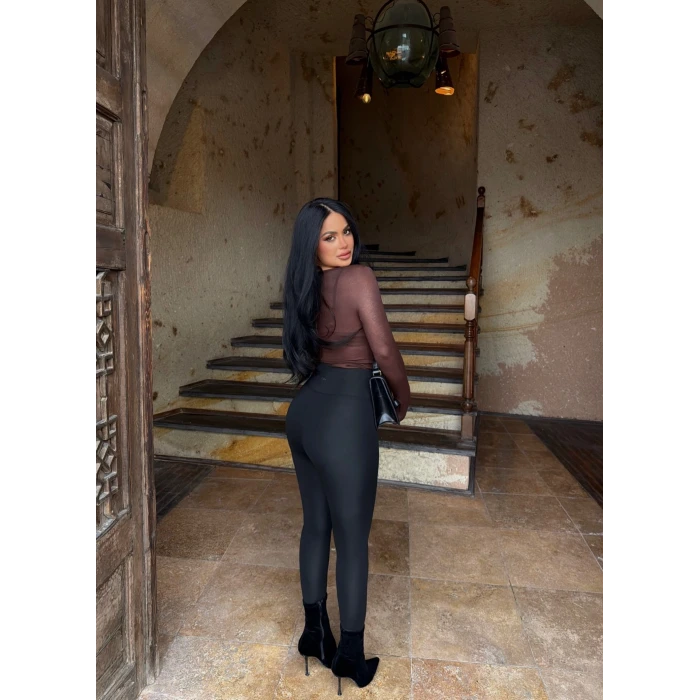 Kancalı Yüksek Bel Tayt