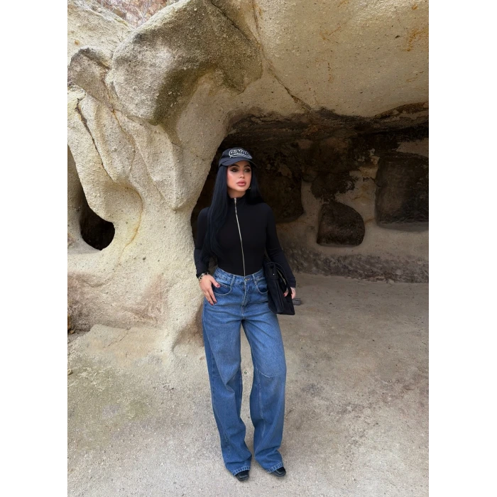 Kemer Tokalı Baggy Pantolon