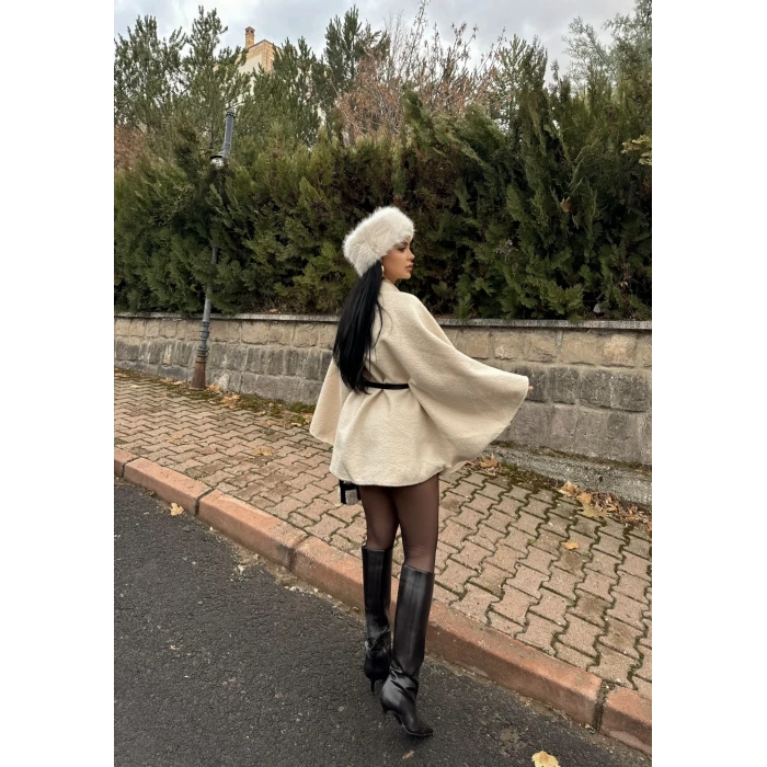 Krem Kemerli Buklet Panço