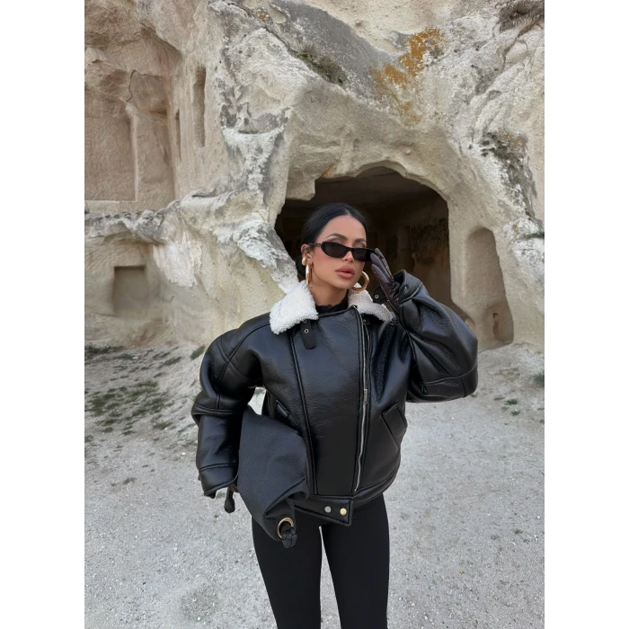 Kürklü Amiral Deri Mont