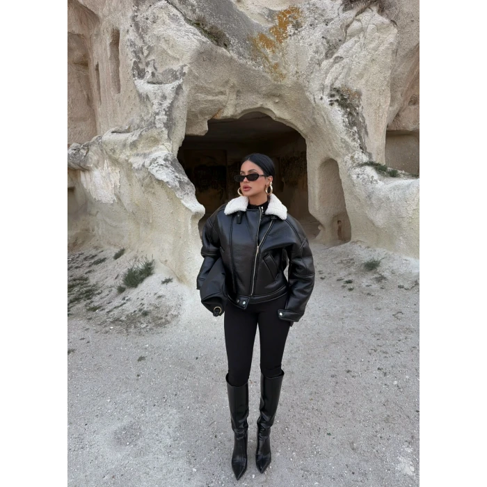 Kürklü Amiral Deri Mont