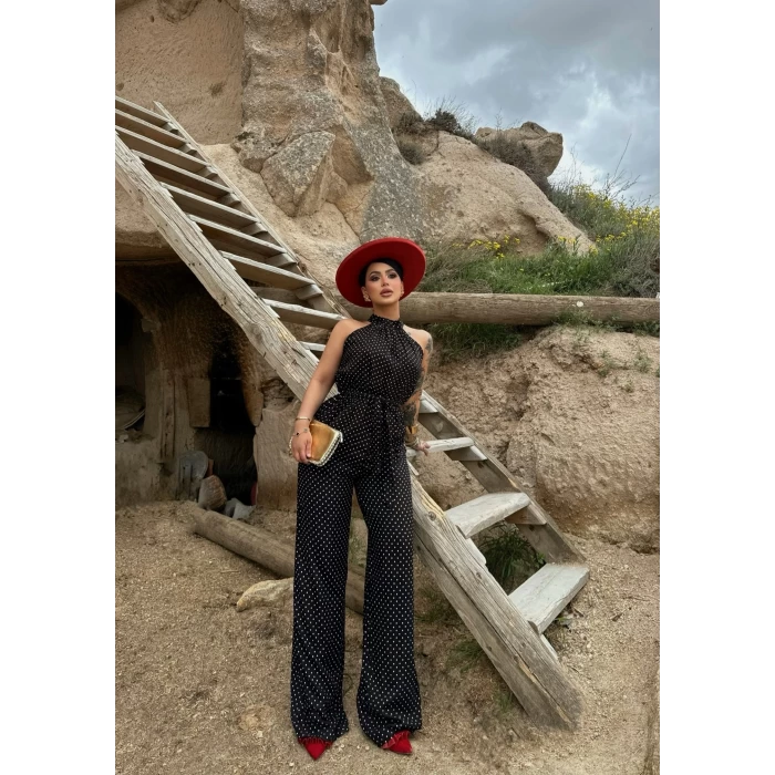 Kuşaklı Puantiyeli Tulum