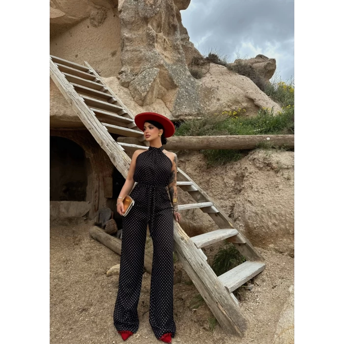 Kuşaklı Puantiyeli Tulum