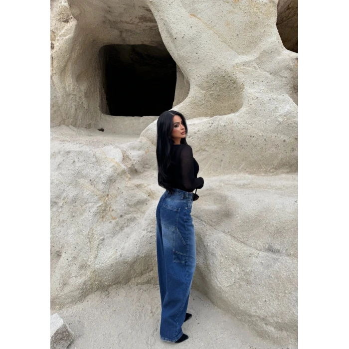 Mavi Wide Leg Denim Pantolon