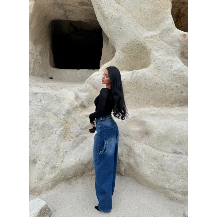 Mavi Wide Leg Denim Pantolon