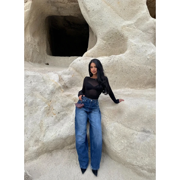 Mavi Wide Leg Denim Pantolon
