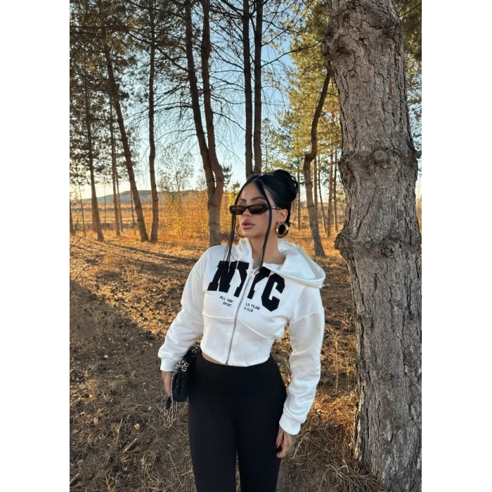 Beyaz Nyc Korseli Sweat