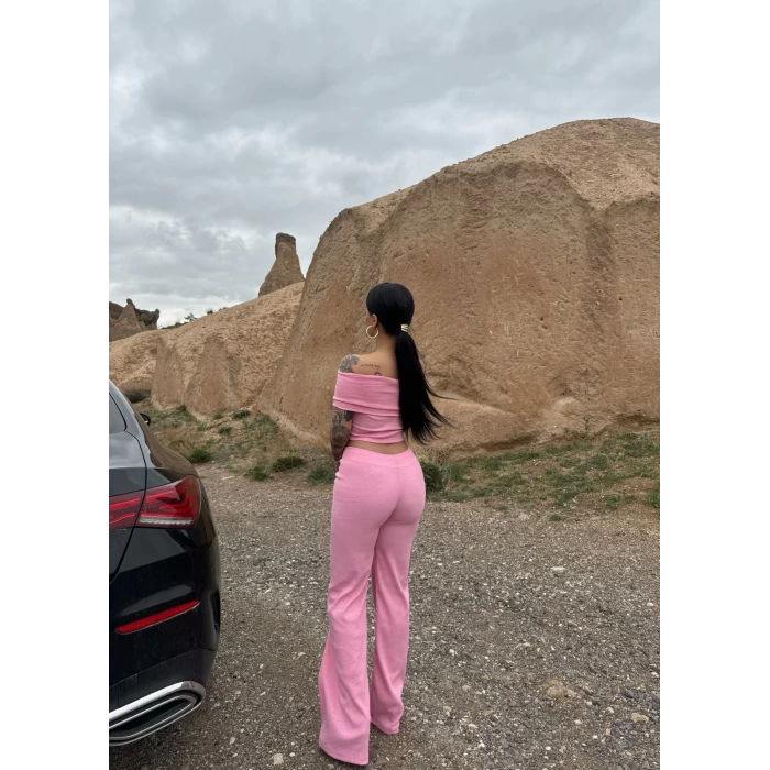 Pembe Katlamalı Madonna Kaşkorse İkili Takım