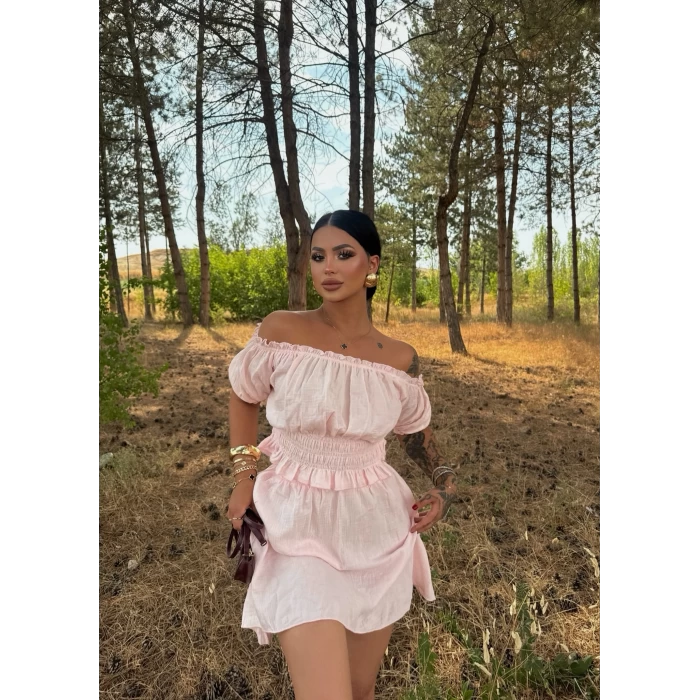 Pudra Madonna Etekli İkili Takım