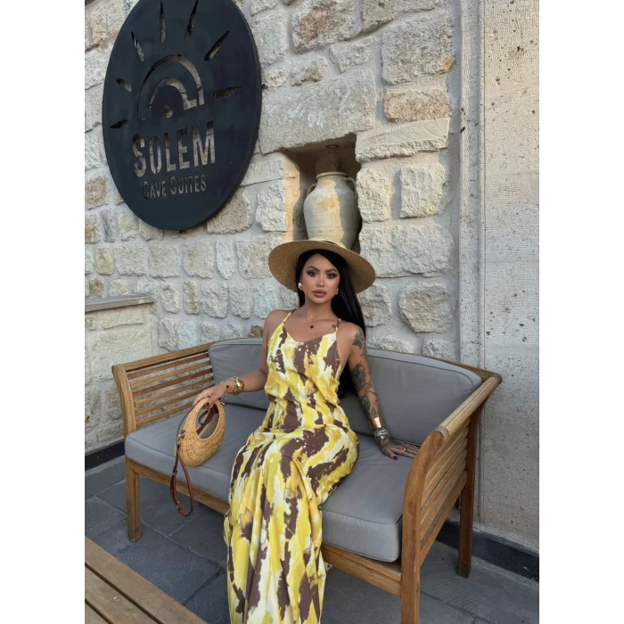 Sırt Çapraz Dubai Maxi Elbise