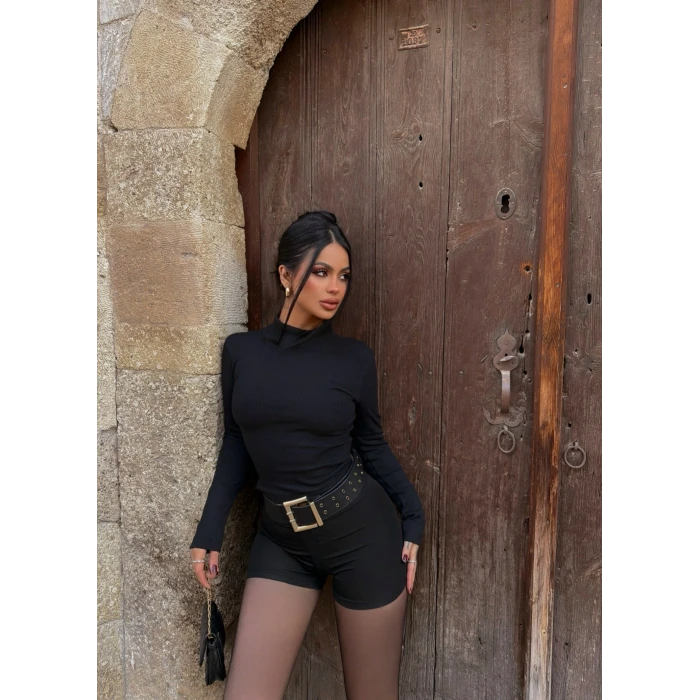 Siyah Balıkçı Kaşkorse Triko