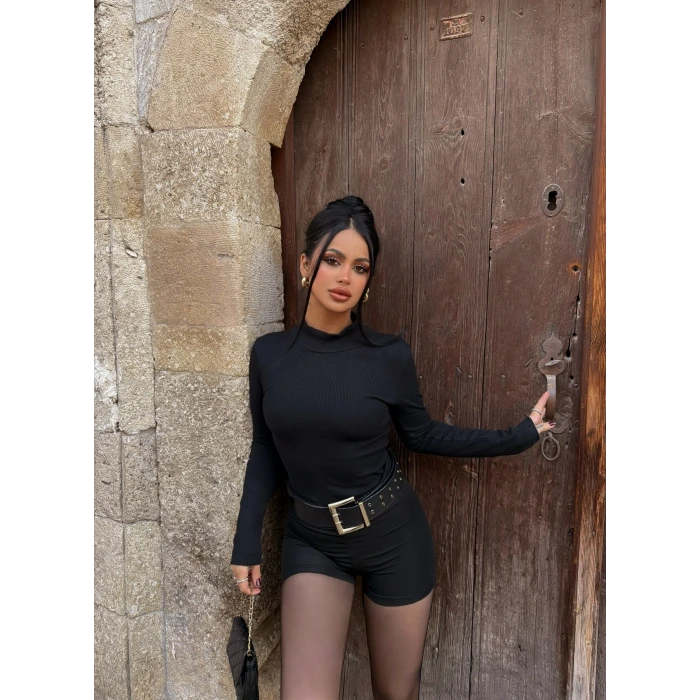 Siyah Balıkçı Kaşkorse Triko