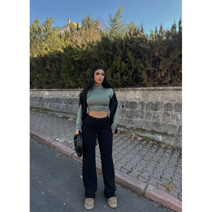 Siyah Basic Kaşkorse Pantolon