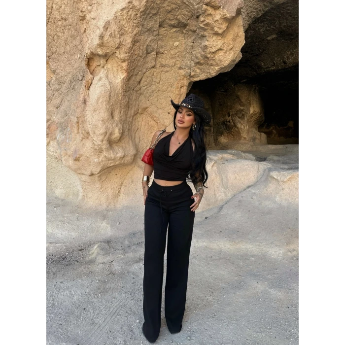 Siyah Basic Kaşkorse Pantolon
