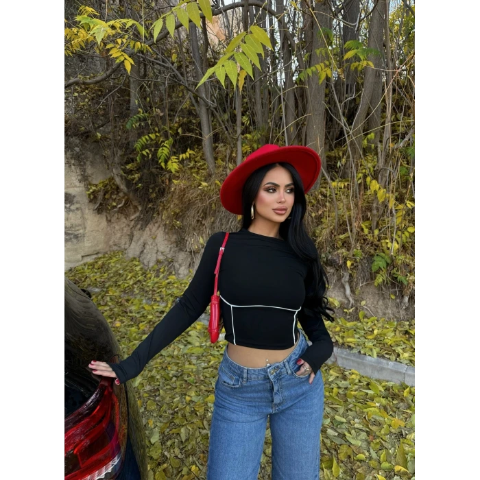 Siyah Biyeli Basic Crop