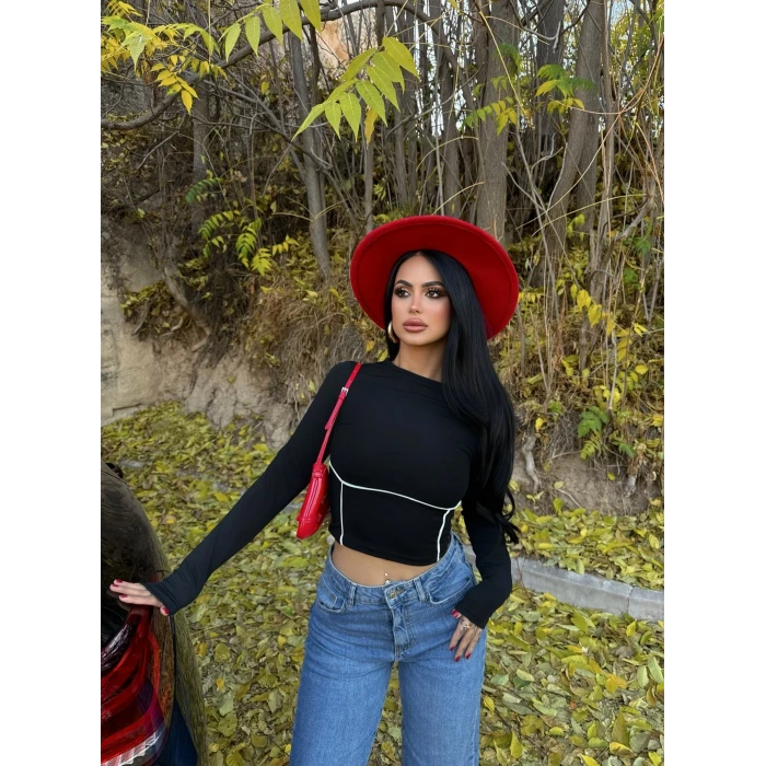 Siyah Biyeli Basic Crop