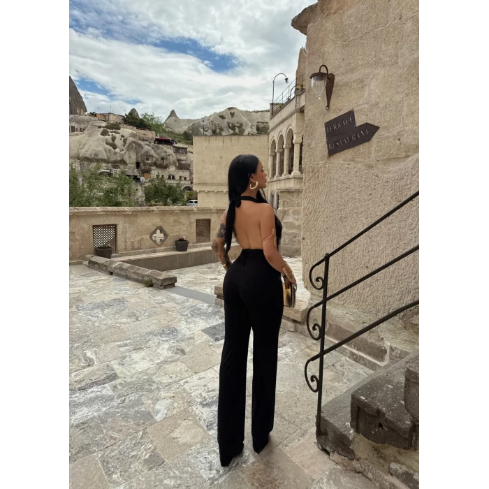 Siyah Boyundan Bağlamalı Sandy Tulum