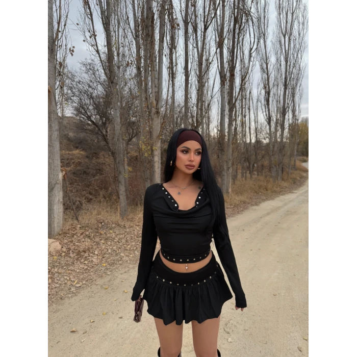 Siyah Droplu Manifest Takım