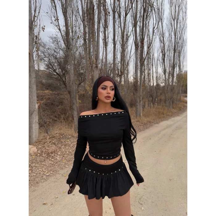 Siyah Droplu Manifest Takım