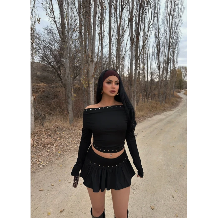 Siyah Droplu Manifest Takım