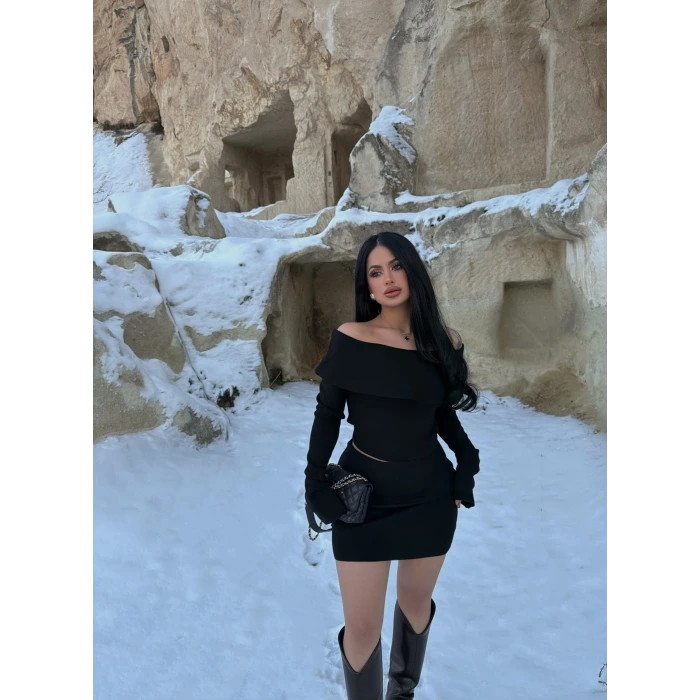 Siyah Eira Triko İkili Takım