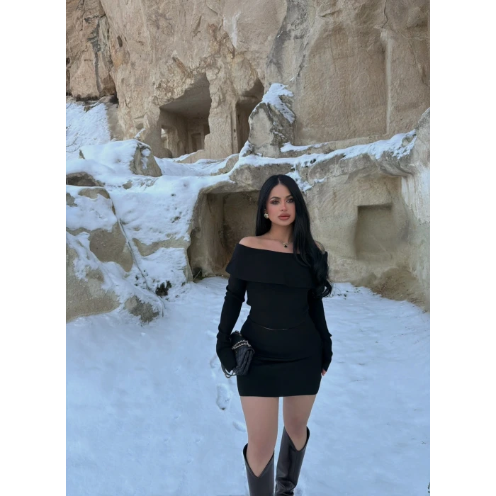 Siyah Eira Triko İkili Takım