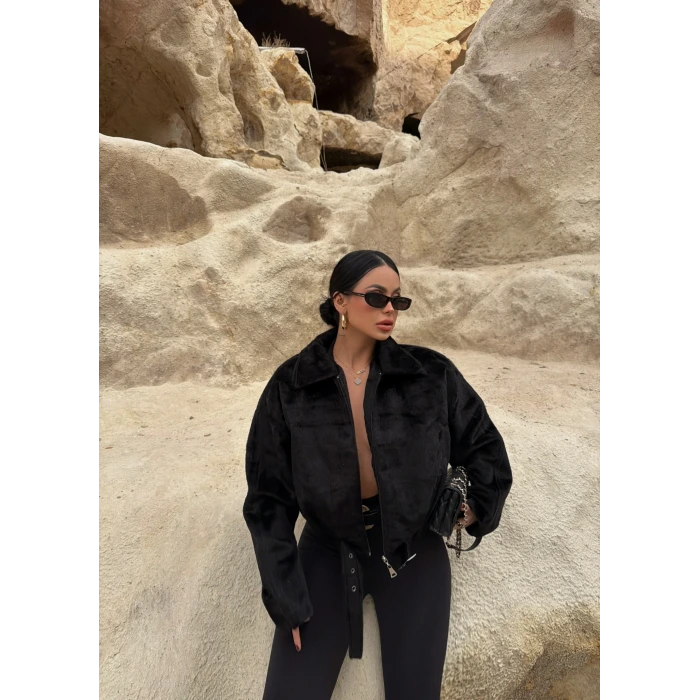 Siyah Fox Kemerli Bomber Kaban