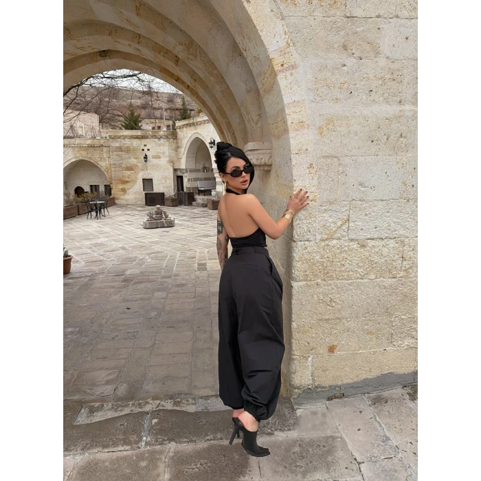 Siyah Jogger Balon Pantolon