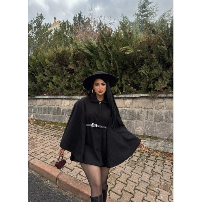 Siyah Kemerli Buklet Panço