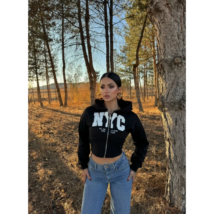 Siyah Nyc Korseli Sweat