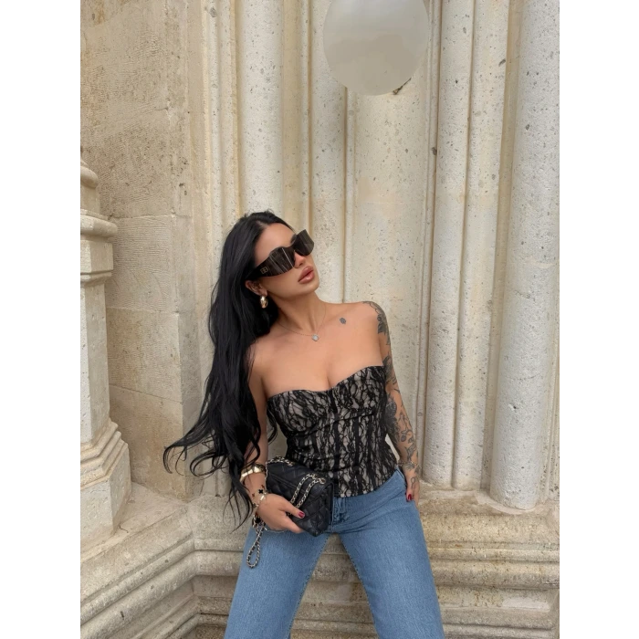 Siyah Slay Lace Korse