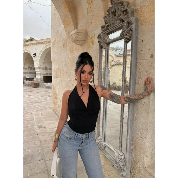 Siyah Summer Degaje Bluz