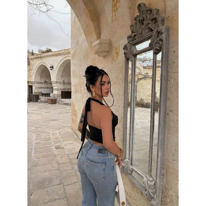 Siyah Summer Degaje Bluz