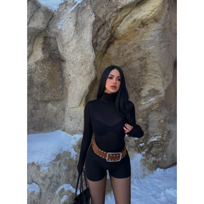 Siyah Tensel Balıkçı Body