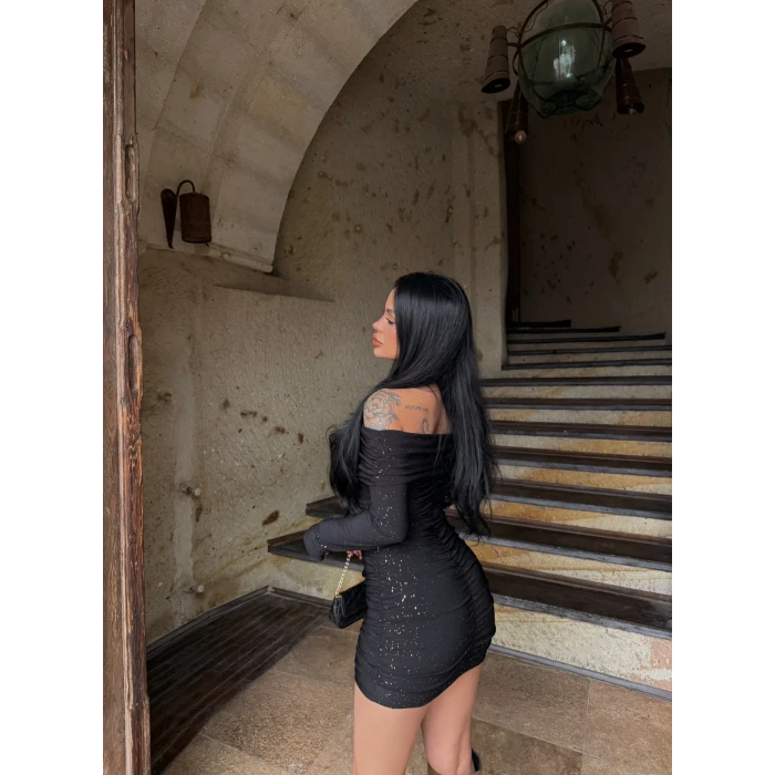 Siyah Yıldızlı Madonna Elbise