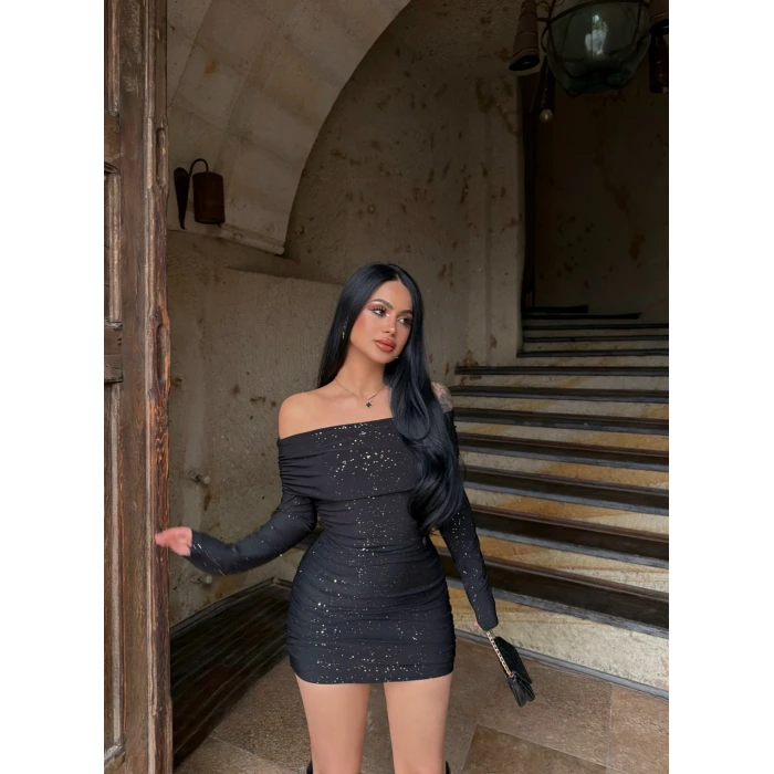 Siyah Yıldızlı Madonna Elbise