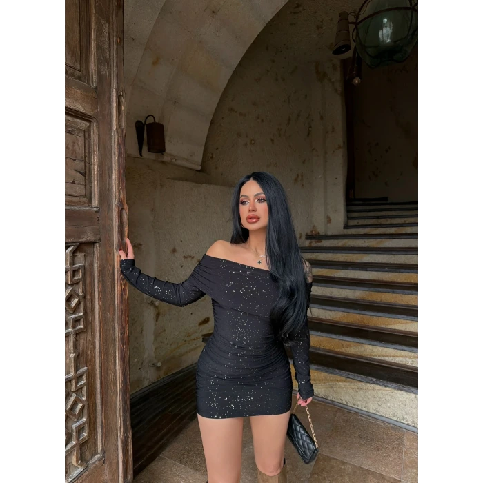 Siyah Yıldızlı Madonna Elbise