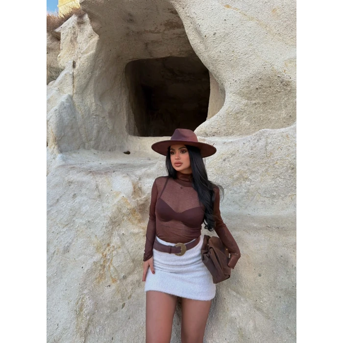 Taş Kırçıllı Kaşe Etek