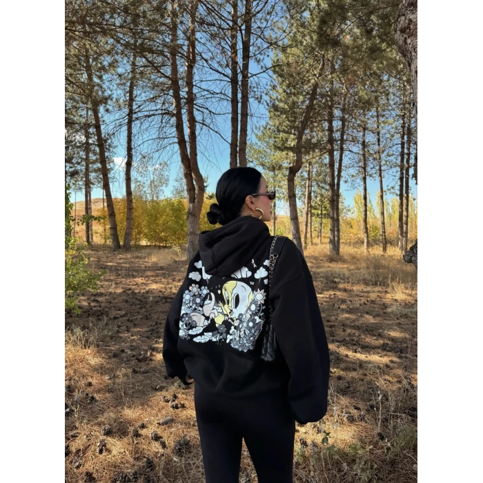 Tweety Oversize Şardonlu Sweat