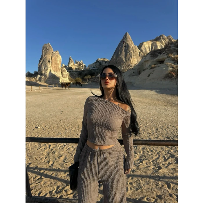 Vizon Kayık Yaka İkili Takım