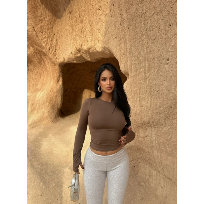 Vizon Parmak Geçmeli Basic Crop