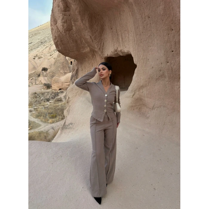 Vizon Selanik Düğmeli Takım