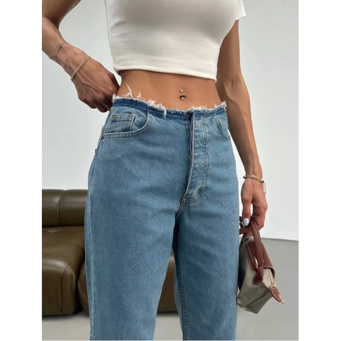 Yüksek Bel Straight Pantolon