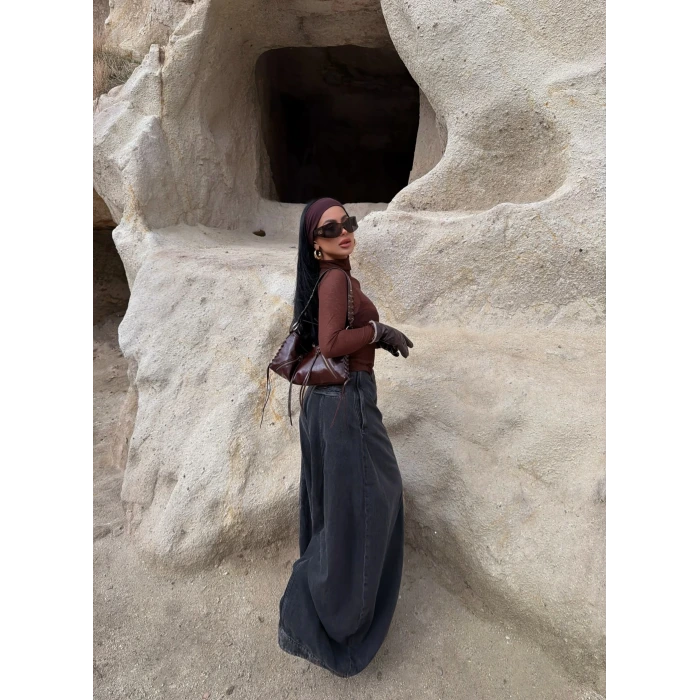 Yüksek Bel Süper Baggy Pantolon