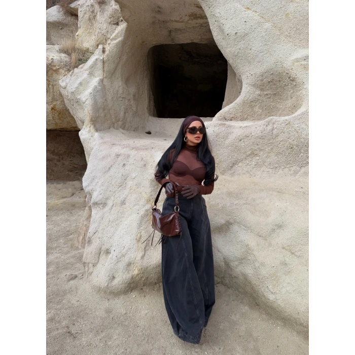 Yüksek Bel Süper Baggy Pantolon