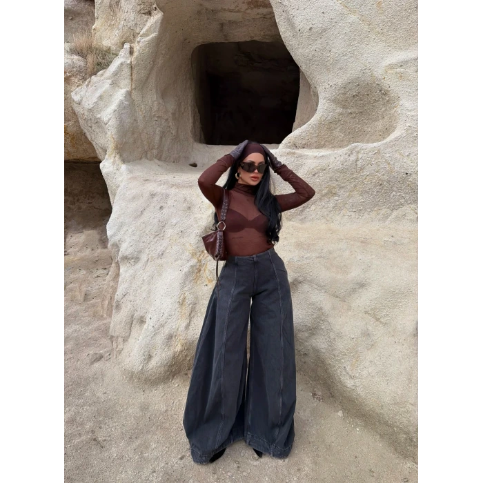 Yüksek Bel Süper Baggy Pantolon