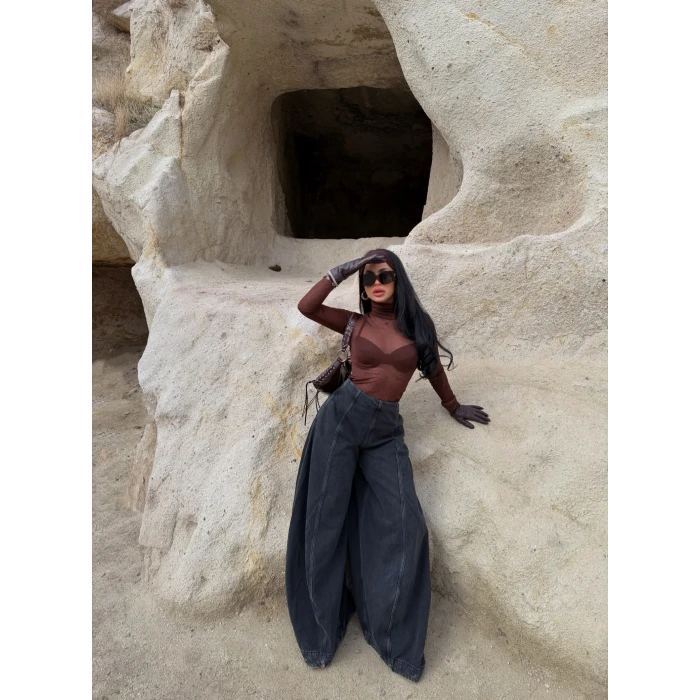 Yüksek Bel Süper Baggy Pantolon