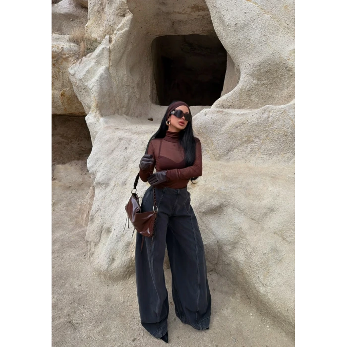 Yüksek Bel Süper Baggy Pantolon