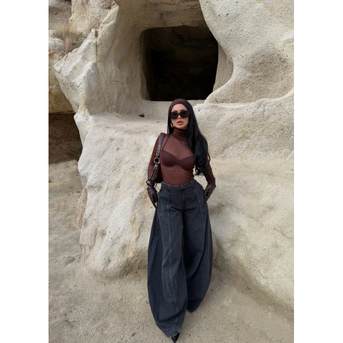 Yüksek Bel Süper Baggy Pantolon